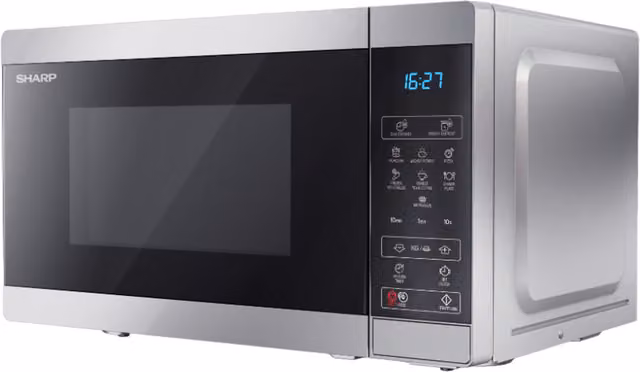 Sharp 20 Litre 800W Compact Digital Solo Microwave Oven in Silver