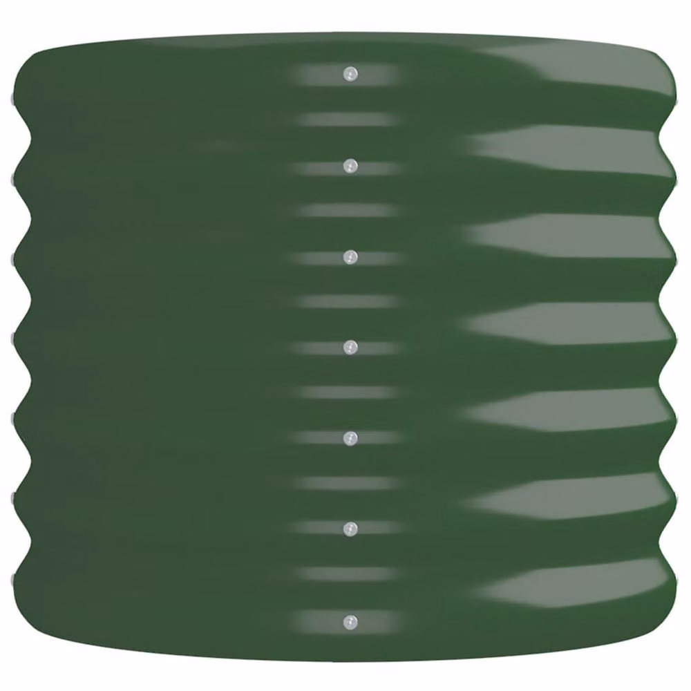 Berkfield Home Garden Powder-coated Steel Raised Bed in Green, W/D/H: 224 x 40 x 36 cm – 4