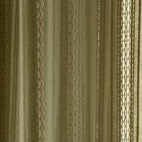 Pineapple Elephant Zofia Broderie Cotton Anglaise Tab Top Voile Curtain Panel in Green, W: 140 cm, H: 229 cm – 2