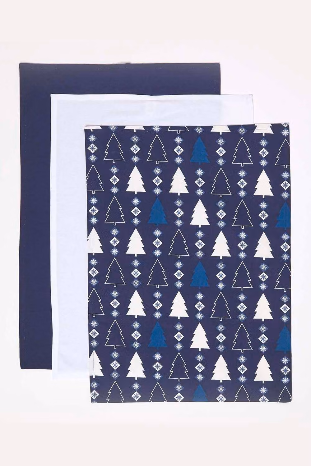 Homescapes Blue Winterland Set of 3 Absorbent Cotton Christmas Tea Towels – 2