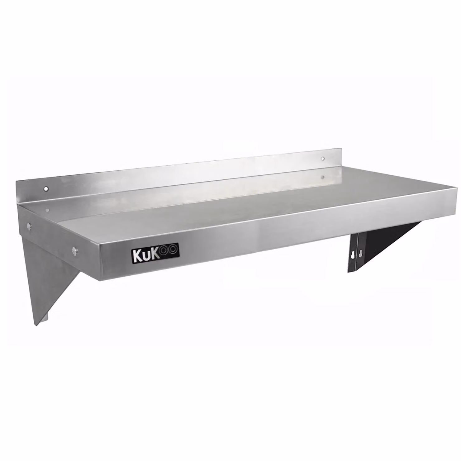 Monstershop KuKoo Stainless Steel Wall Mounted Shelves, Silver, W: 100 cm, D: 30 cm – 2