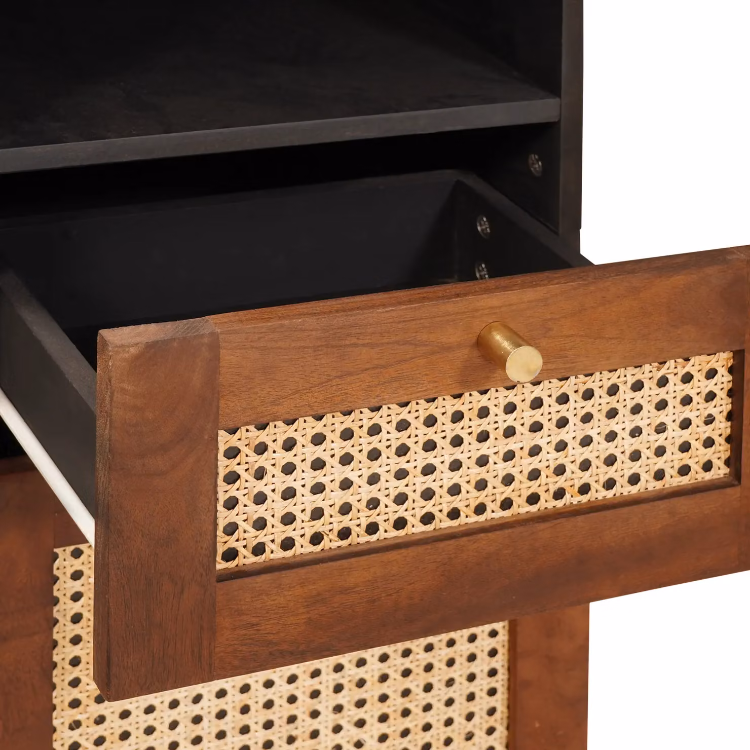 Berkfield Home Mid-Century Sideboard in Brown Solid Mango Wood and Engineered Wood with Drawer and Shelf Storage – 3