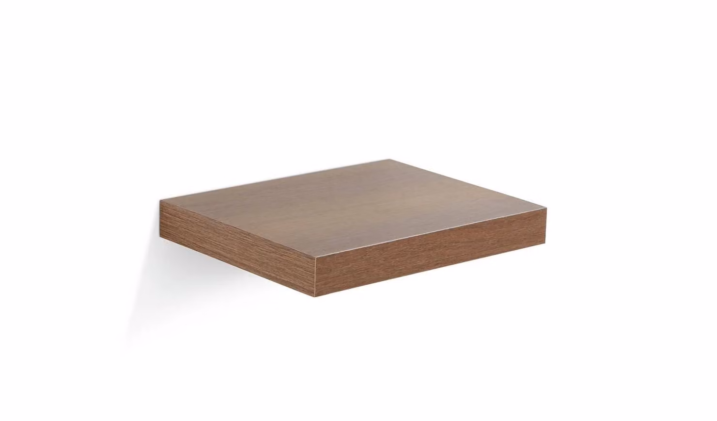Habitat Jak Modern Wall Mounted Floating Display Shelf, Brown, W: 30 cm, D: 23.5 cm, H: 3.8 cm