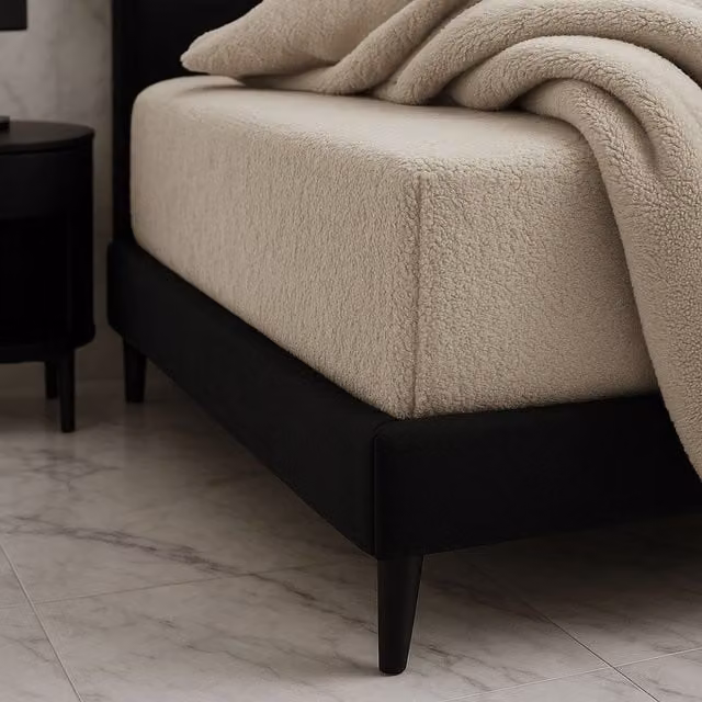 Snug City Beige Teddy Fleece Extra Deep Fitted Sheet, Single, W/D/H: 90 x 190 x 30 cm