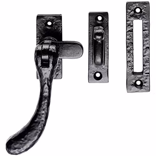 Loops Bulb Ended Casement Window Fastener, Black Antique, 33mm Projection