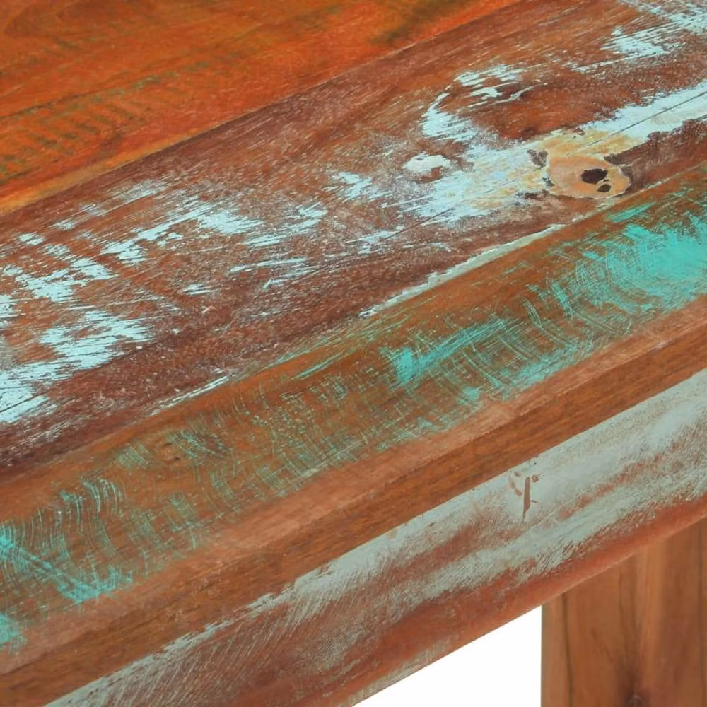 Berkfield Home Rustic Solid Reclaimed Wood Console Table W/D/H: 110 x 35 x 76 cm – 3