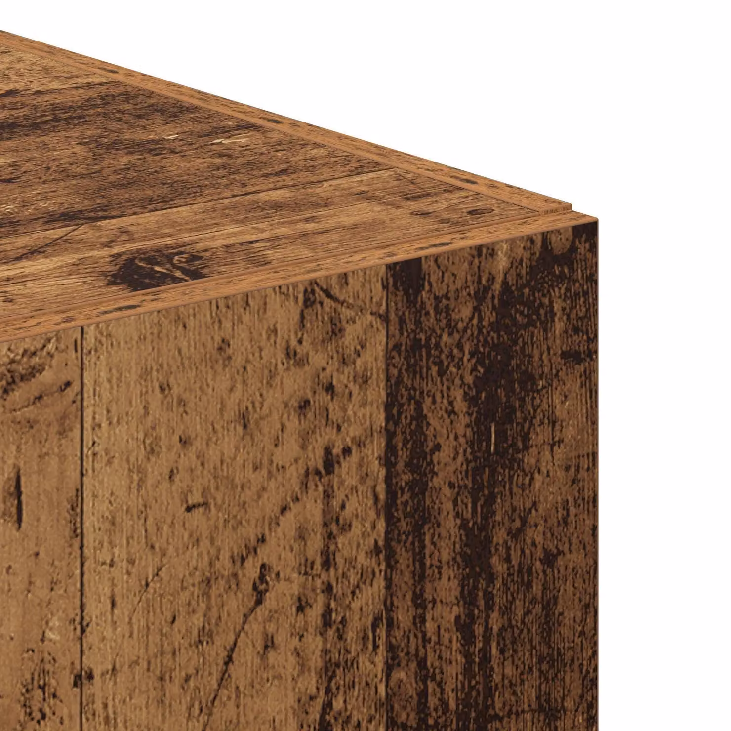 Berkfield Home Rustic Old Wood Highboard in Brown, W/D/H: 45 x 42.5 x 185 cm – 3