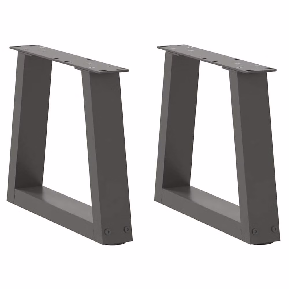Berkfield Home V-Shape Dining Table Legs, 2 Piece Steel Set in Anthracite Grey, H: 40 cm, W: 40 cm, D: 30-31.3 cm – 1