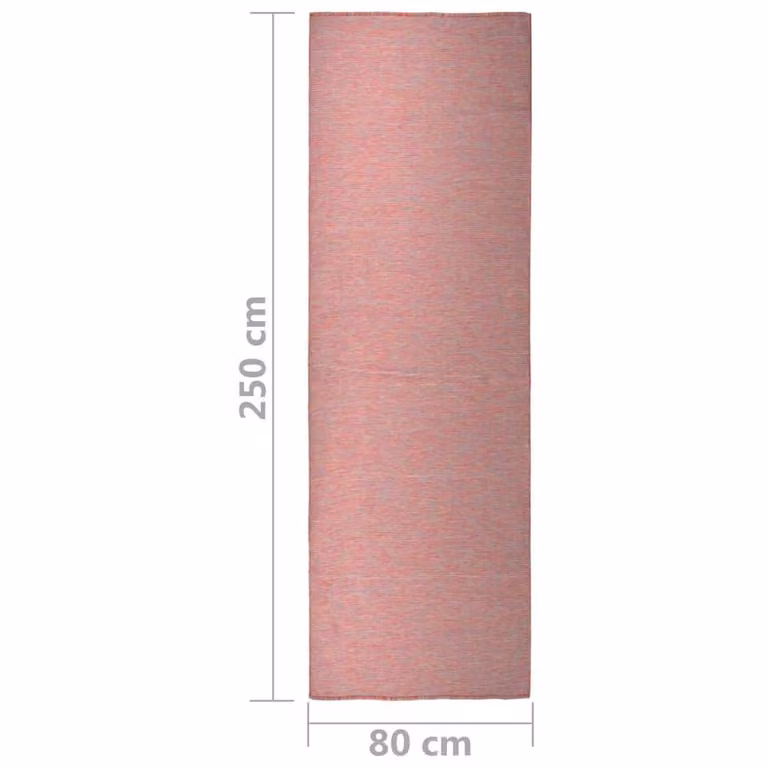 Berkfield Home Red Outdoor Flatweave Rug W: 80 cm, L: 250 cm