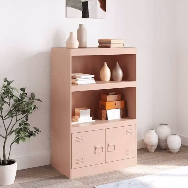 Berkfield Home Pink Steel Sideboard W/D/H: 67 x 39 x 107 cm – 1