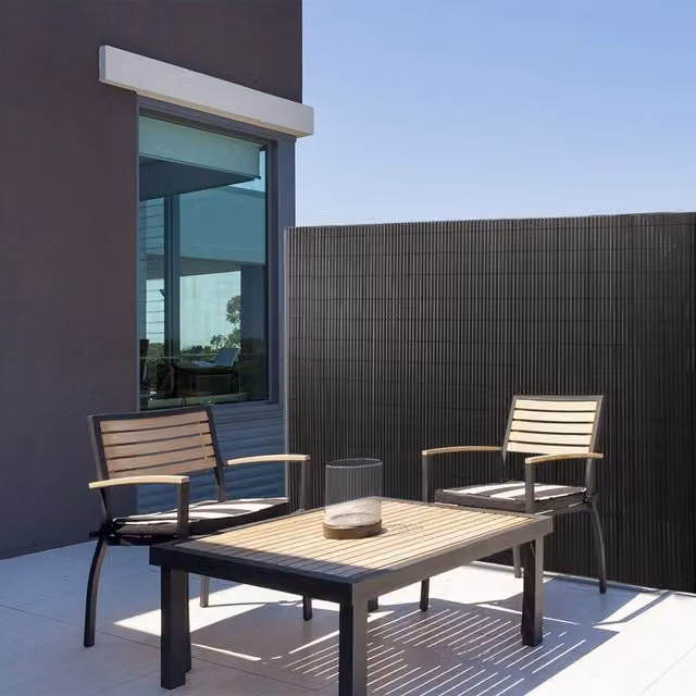 Livingandhome Opaque PVC Strip Privacy Screen in Anthracite Grey, W: 100 cm, L: 300 cm