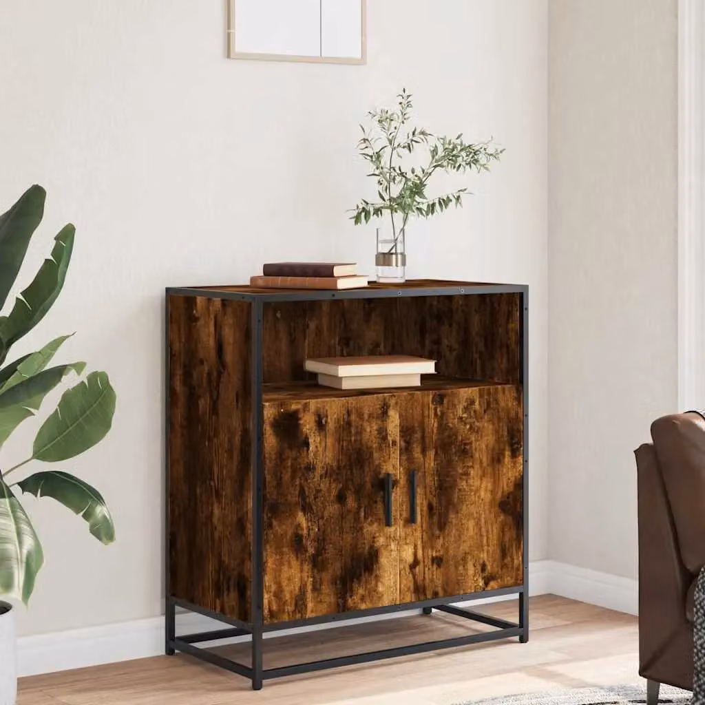 Berkfield Home Smoked Oak Sideboard in Brown, W/D/H: 68 x 35 x 76 cm – 3