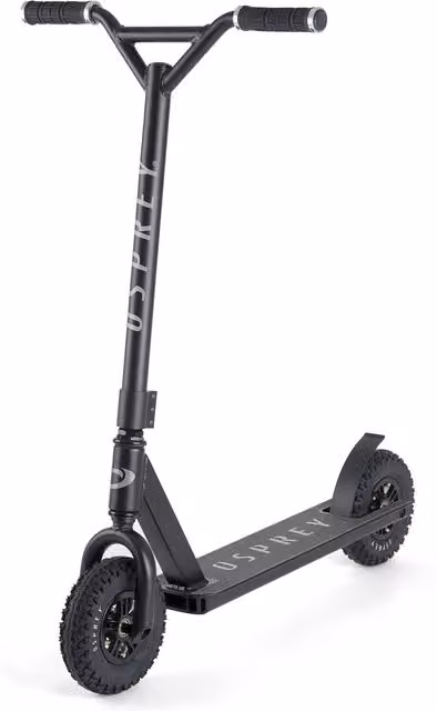 Osprey Dirt Scooter with Off Road All Terrain Pneumatic Trail Tyres in Satin Black