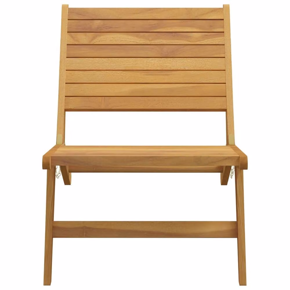 Berkfield Home Solid Wood Teak Garden Chair with Footrest in Brown – 3