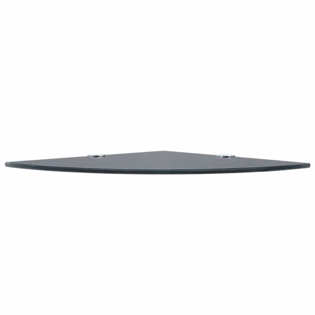 Berkfield Home Wall Mounted Corner Shelf with Black Glass and Chrome Supports W/D/H: 25 x 25 x 25 cm – 2