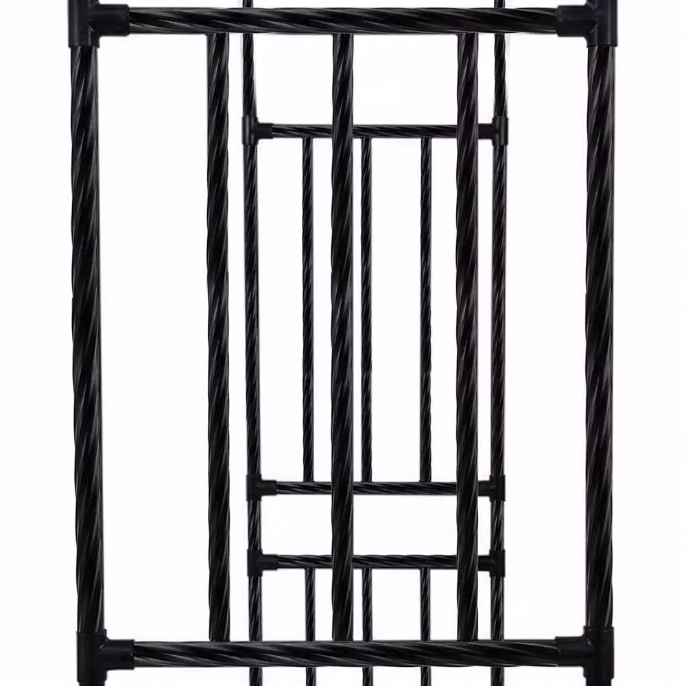 Lambu Black Metal Garden Arch Trellis for Climbing Plants, Height: 240 cm, Width: 150 cm, Depth: 40 cm – 4