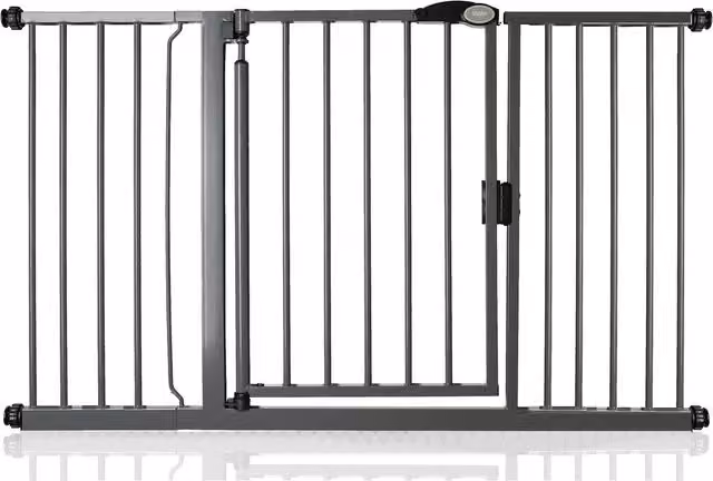 Safetots Pressure Fit Self Closing Stair Gate in Slate Grey