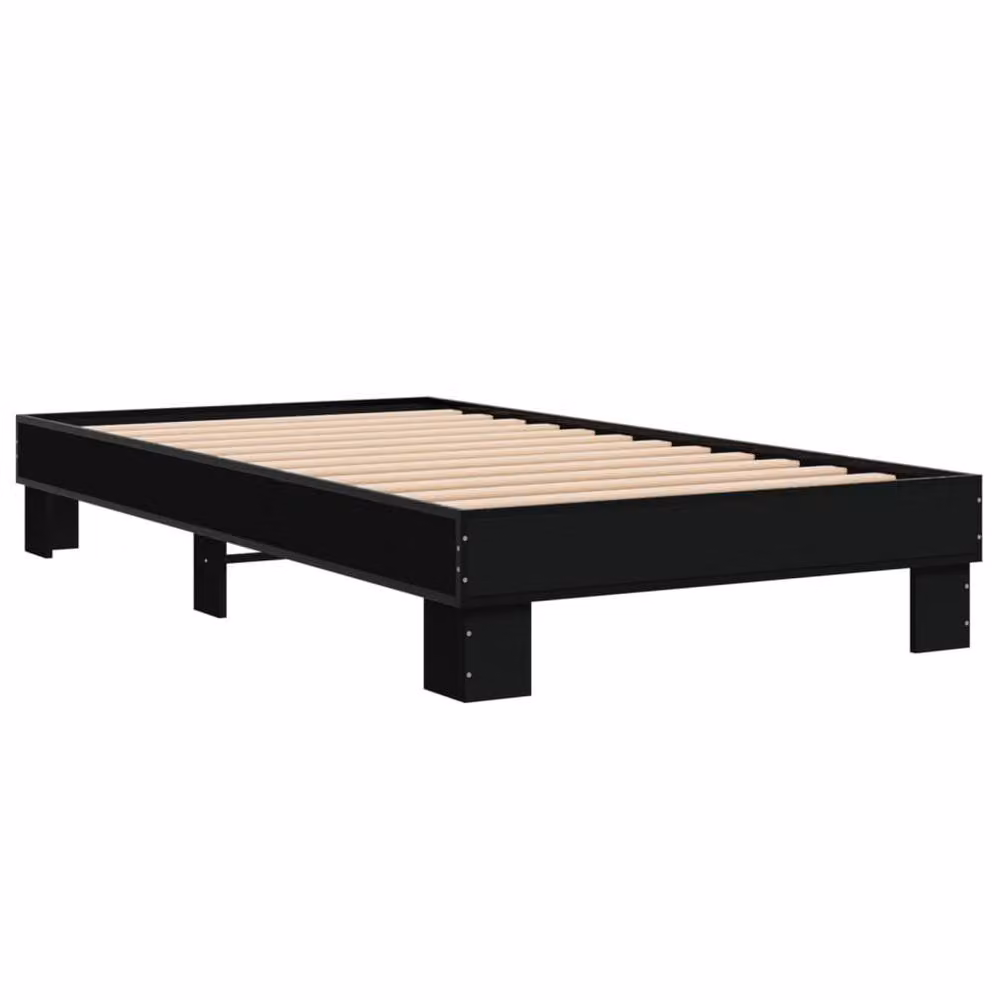 Berkfield Home Black Bed Frame W/D/H: 90 x 200 cm – 3