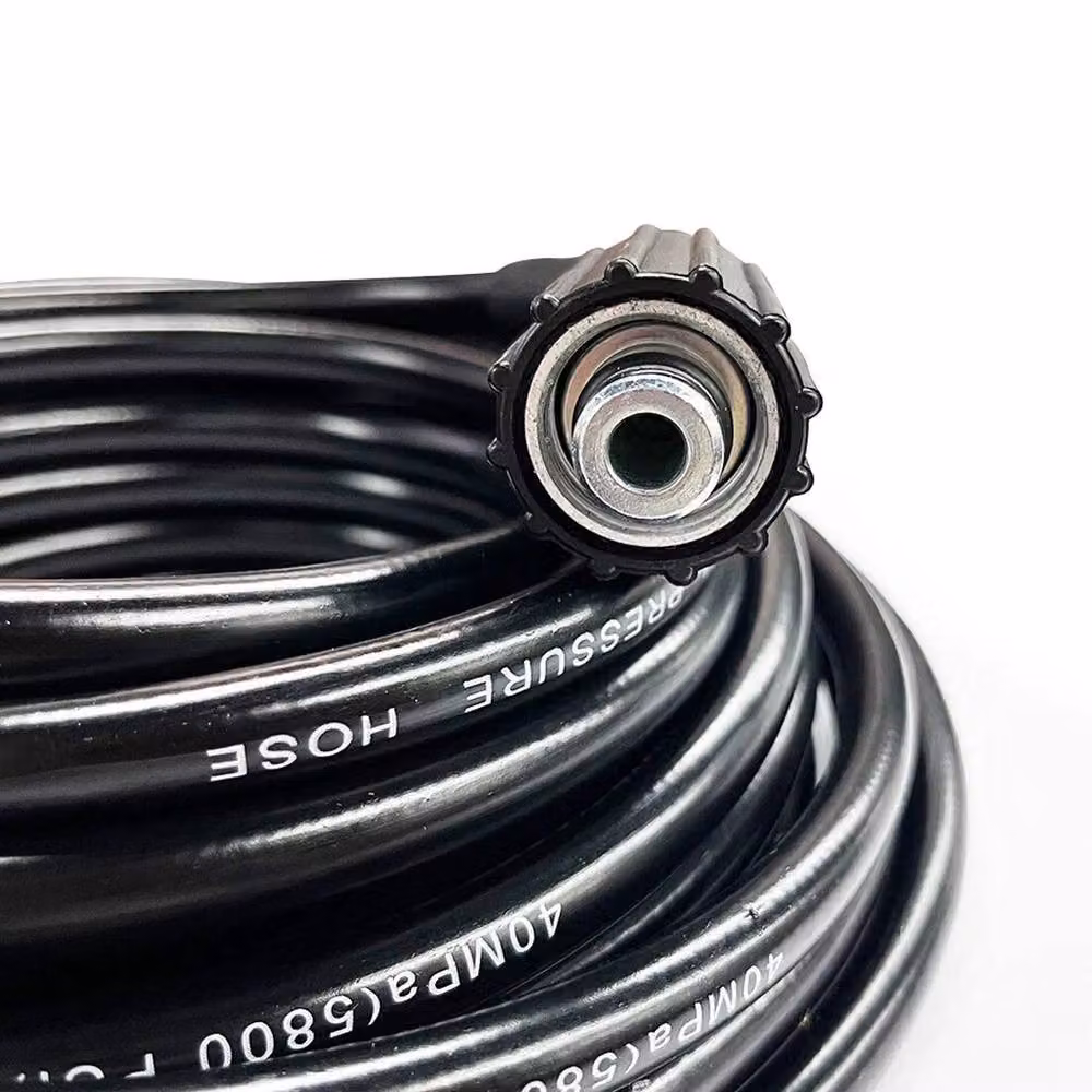 FLAVORA Heavy Duty Replacement High Pressure Washer Hose, 10m, Black – 3
