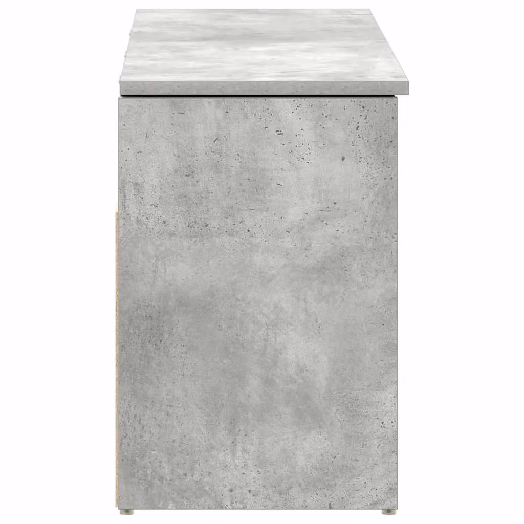 Berkfield Home Shoe Bench in Concrete Grey, W/D/H: 102 x 30.5 x 45 cm – 4
