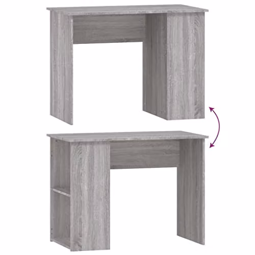 vidaXL Modern Writing Desk in Grey Sonoma, W/D/H: 100 x 55 x 75 cm – 3