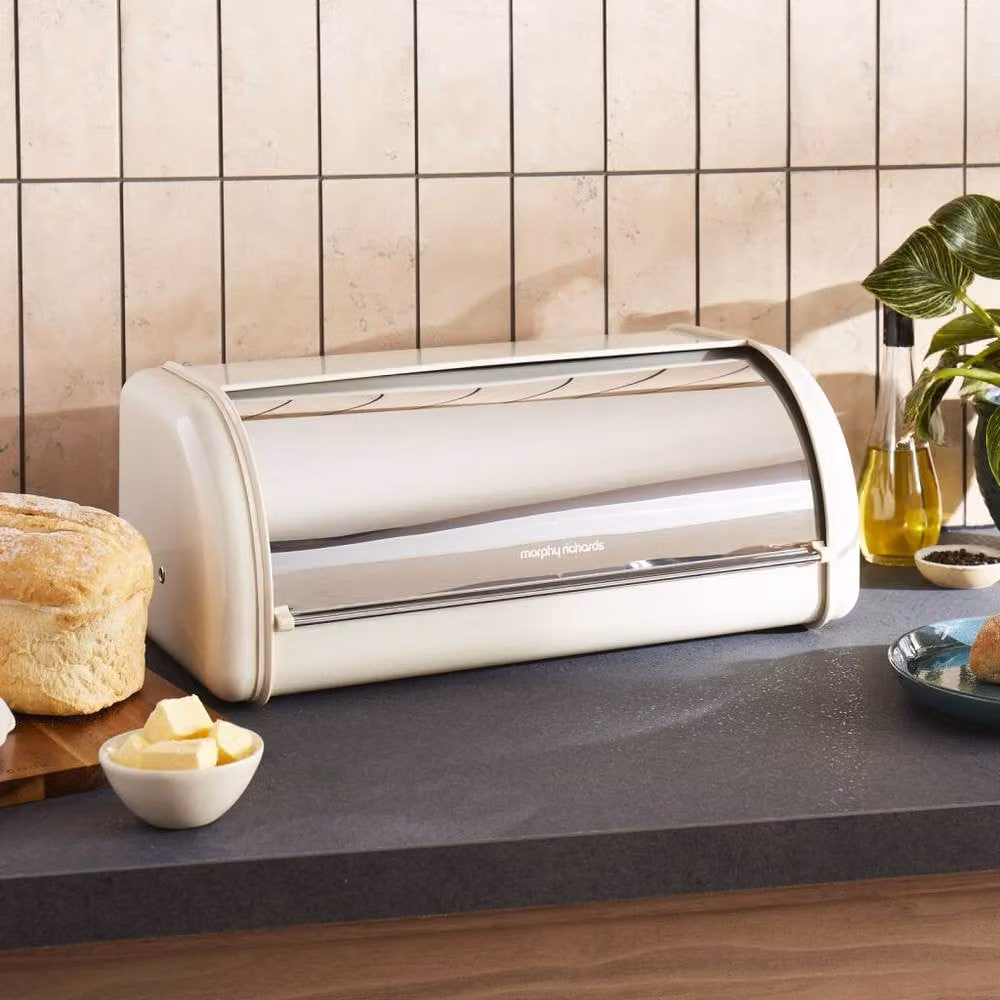 Morphy Richards Equip Beige Bread Bin and 3 Canister Set Kitchen Bundle – 2