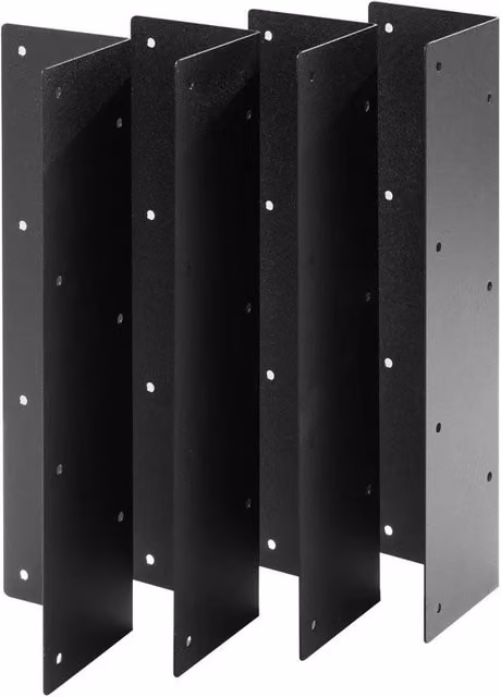 NESTLUNE 4-Piece Metal Corner Brackets for Garden Raised Vegetable Beds, Black, W: 100 cm, H: 15 cm, D: 15 cm – 1