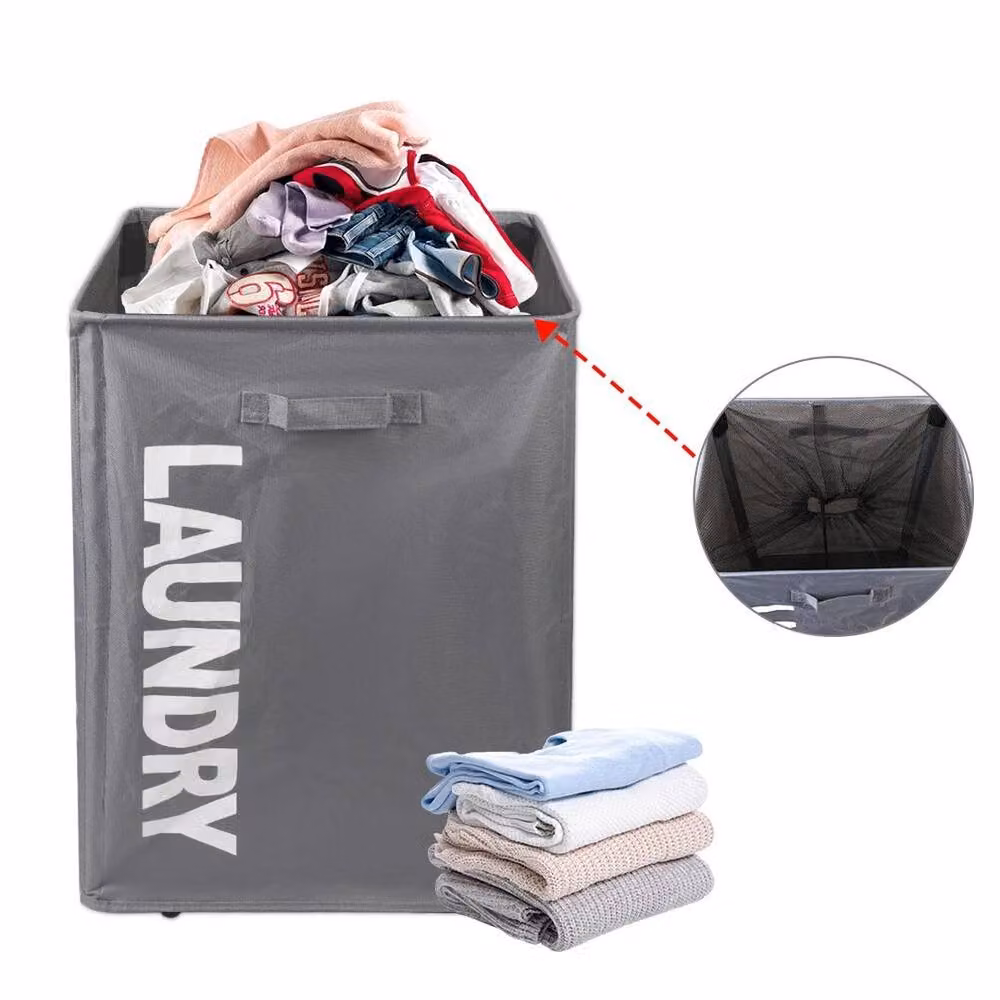 FLAVORA Slim Rolling Laundry Basket on Wheels in Grey – 5