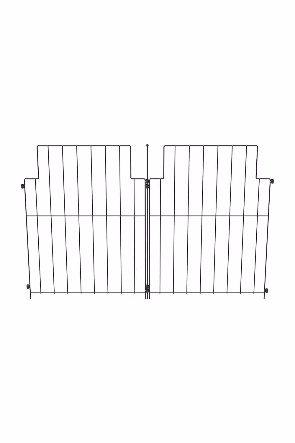 Living and Home 10-Piece Black Metal Garden Fences – 3