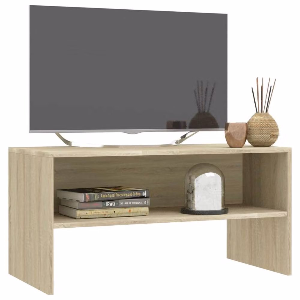Berkfield Home Sonoma Oak TV Cabinet in Light Oak, W/D/H: 80 x 40 x 40 cm – 3