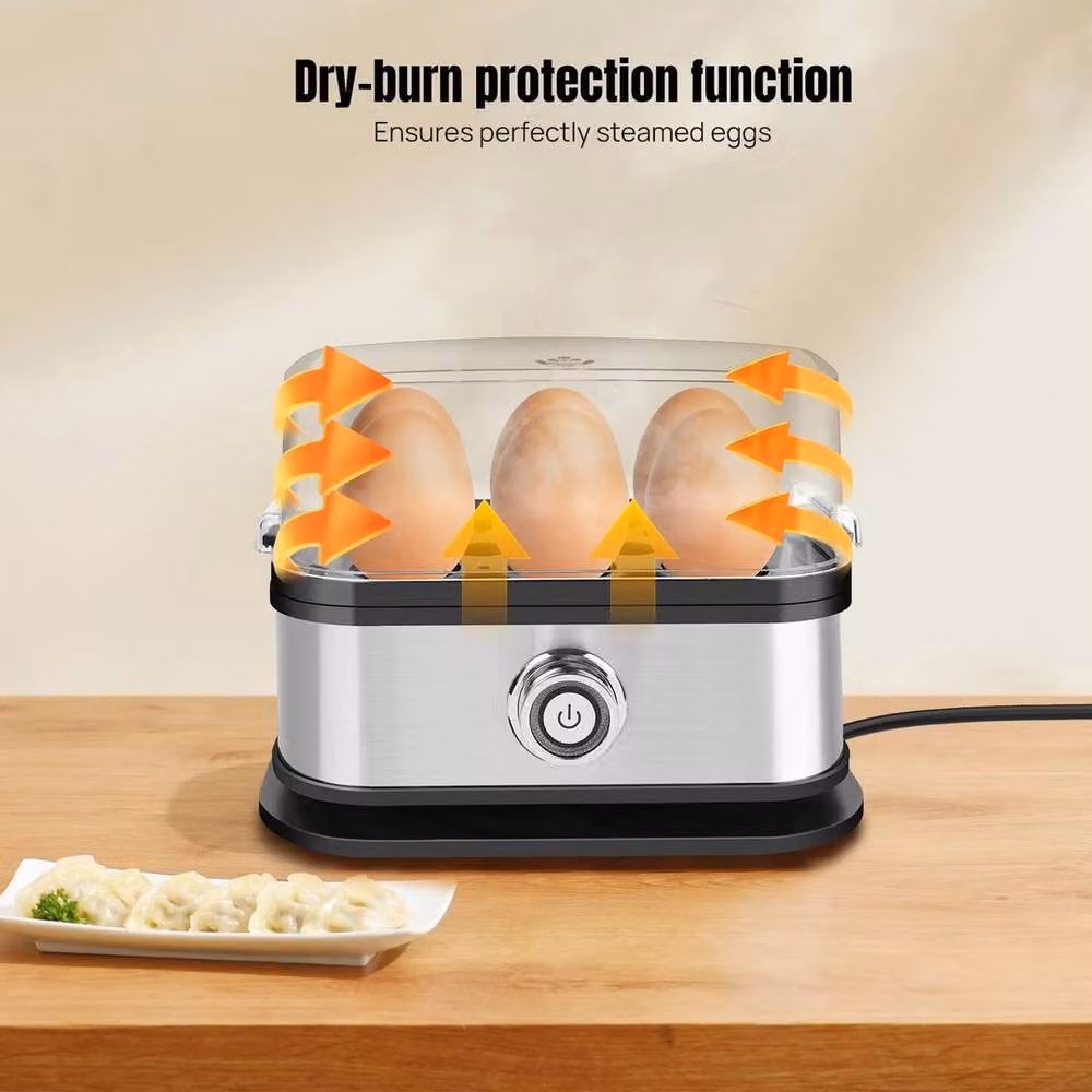 FLAVORA Electric Egg Boiler, Cooker, Poacher and Steamer in Silver – 3