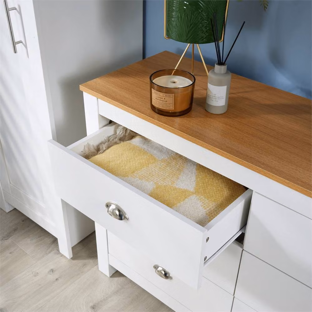 SPETLEK Modern White Wooden 6 Drawer Chest for your Bedroom – 3