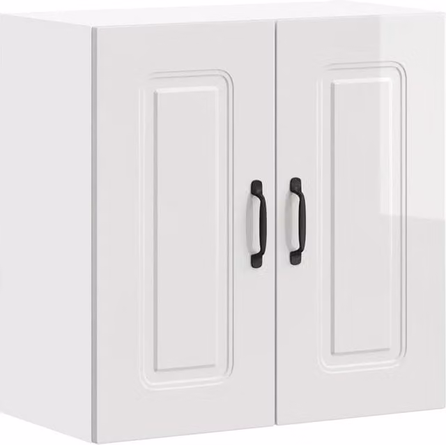 Berkfield Home Kalmar Wall Mounted Kitchen Cabinet in High Gloss White Engineered Wood