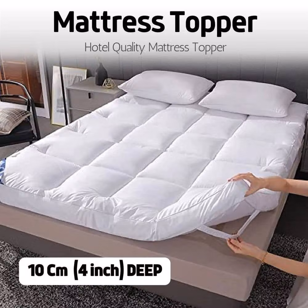Hinsinc White Firm Hotel Quality Cot Mattress Topper, W/D/H: 120 x 60 x 10 cm – 3