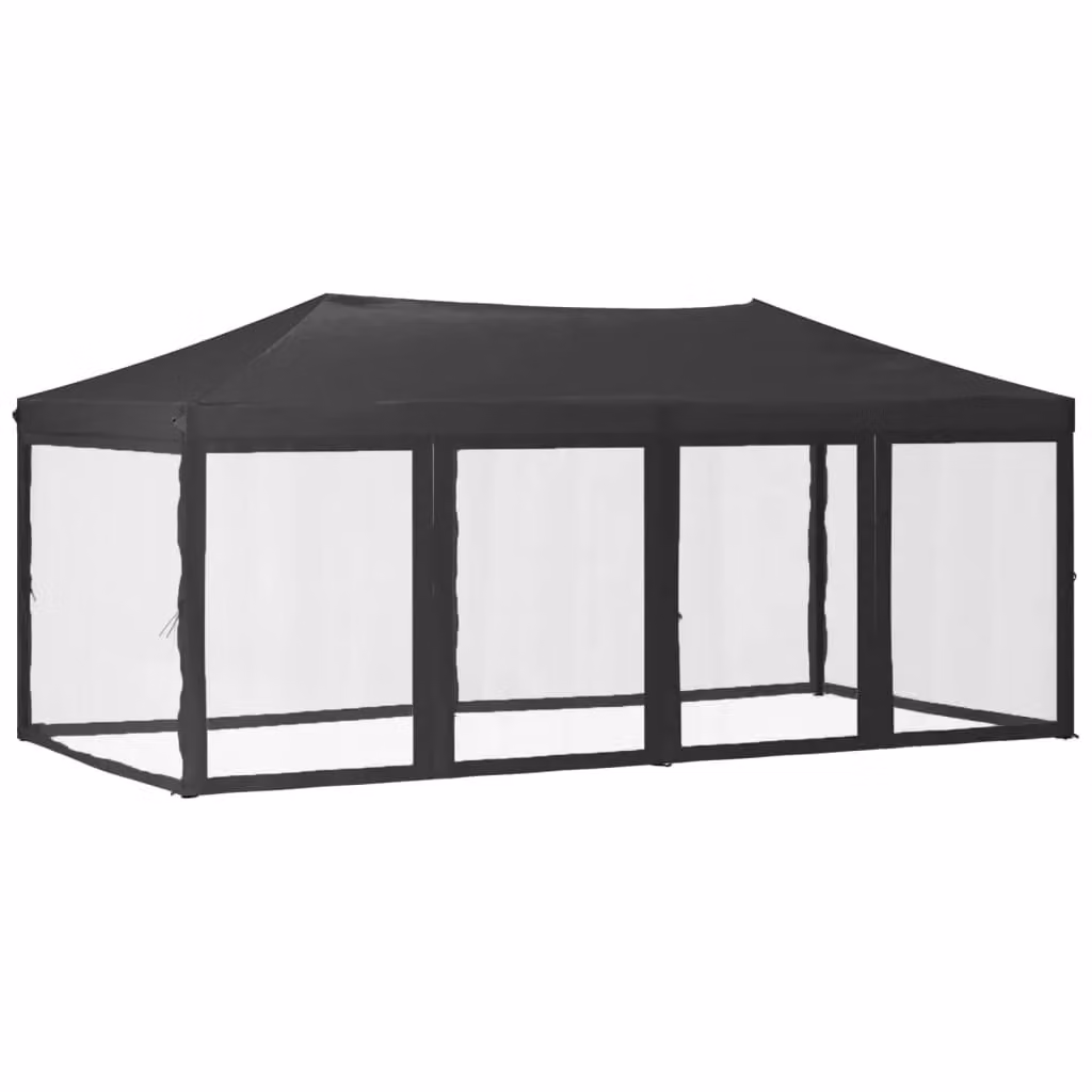 Berkfield Home Folding Party Tent with Sidewalls, Anthracite and Black, W: 6 m, D: 3 m, H: 3 m – 1