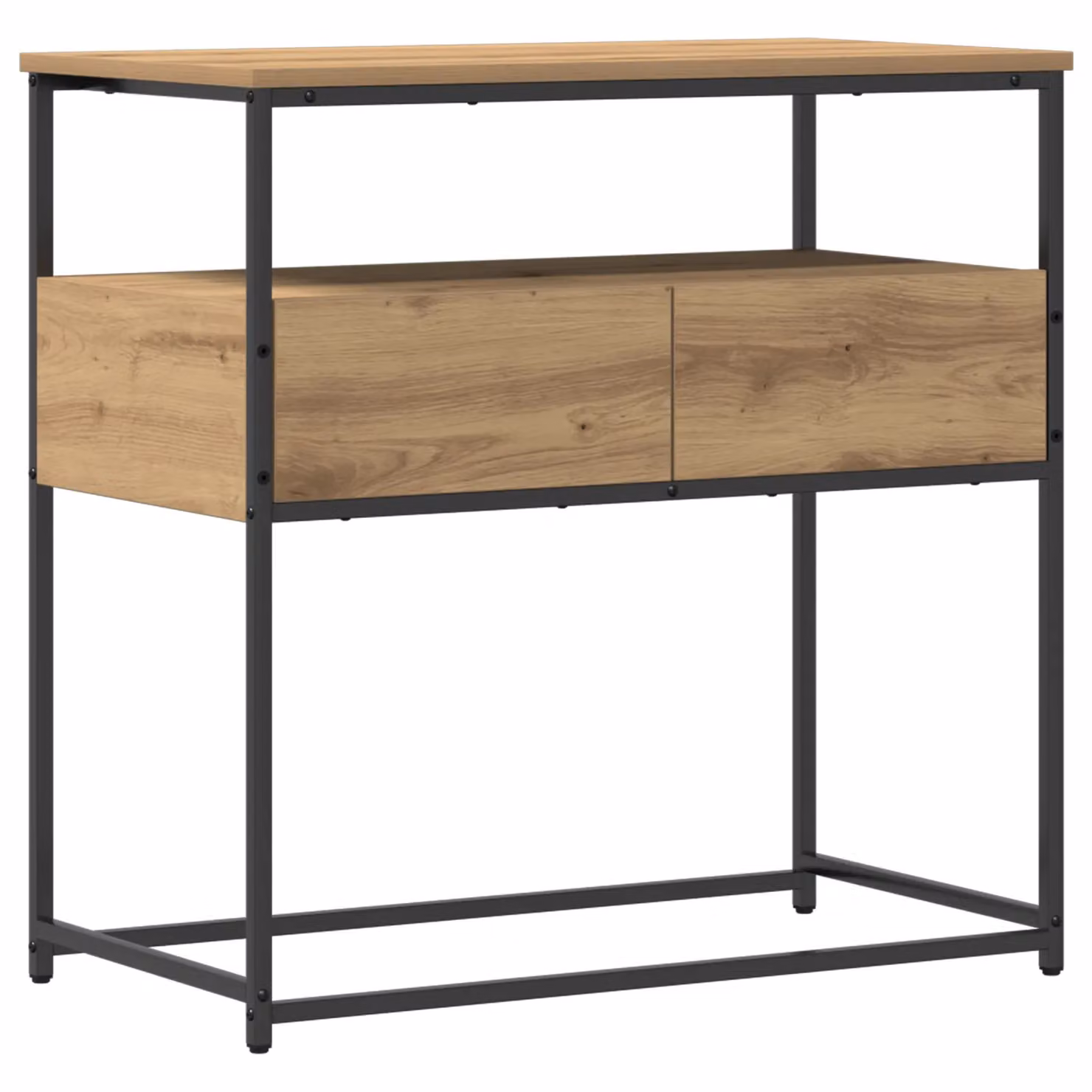 Berkfield Home Artisan Oak Console Table in Brown, W/D/H: 75 x 40 x 75 cm – 2