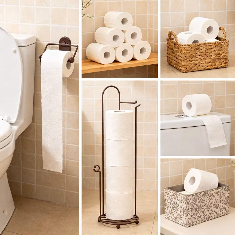 NESTLUNE 108 Rolls of 2-Ply Quilted Embossed White Toilet Paper – 2