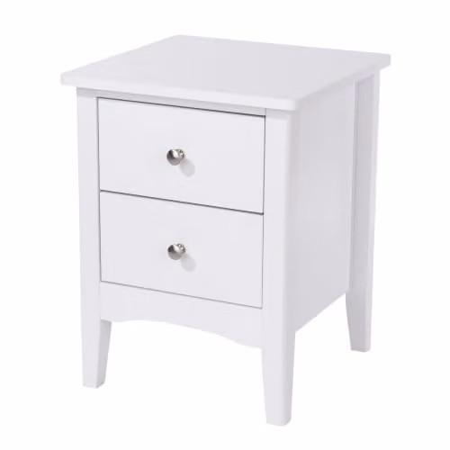 Core Products Como 2-Drawer Petite Bedside Cabinet in White – 2