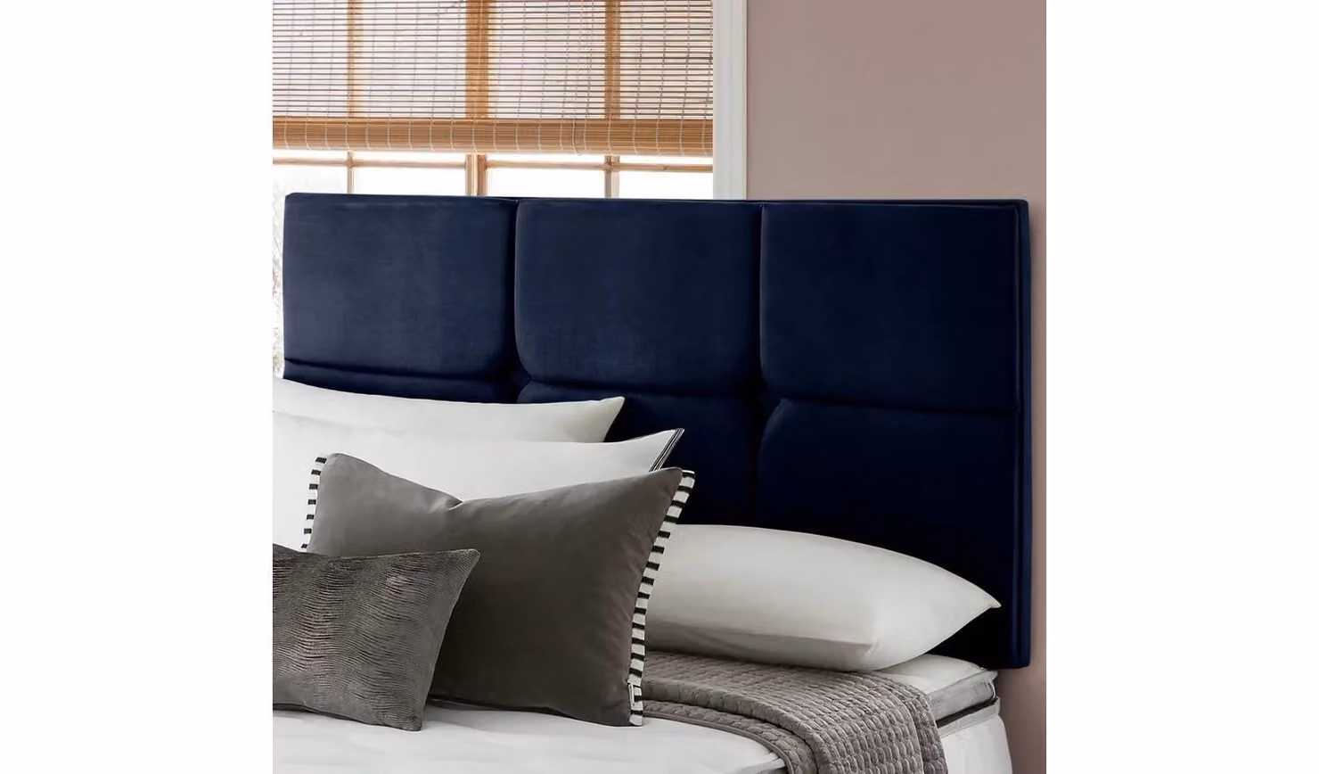 Silentnight Arezzo Velvet Kingsize Headboard in Blue