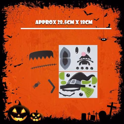 VFM e-Store Pumpkin Decoration Kit with 4 Faces in Multicolour for Halloween Parties – 4
