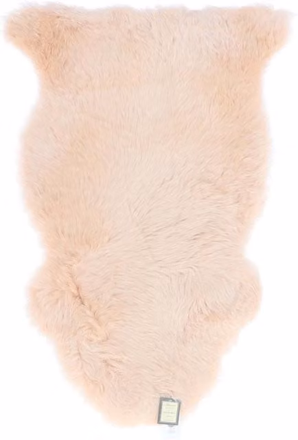 Fenland England Organic Australian Sheepskin Rug in Pink, W/D/H: 60 x 60 x 60 cm