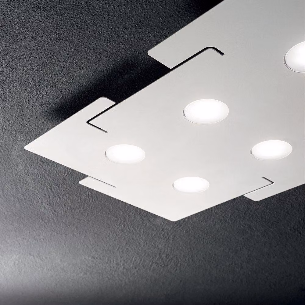 Ideal Lux Totem Modern 6 Light LED Ceiling Light in White – 2