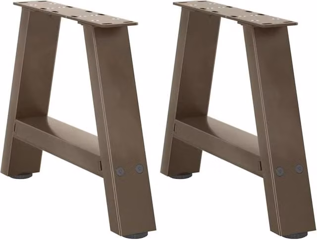Berkfield Home A-Shaped Steel Coffee Table Legs, 2 Pieces, Black, H: 30 cm x W: 30 cm