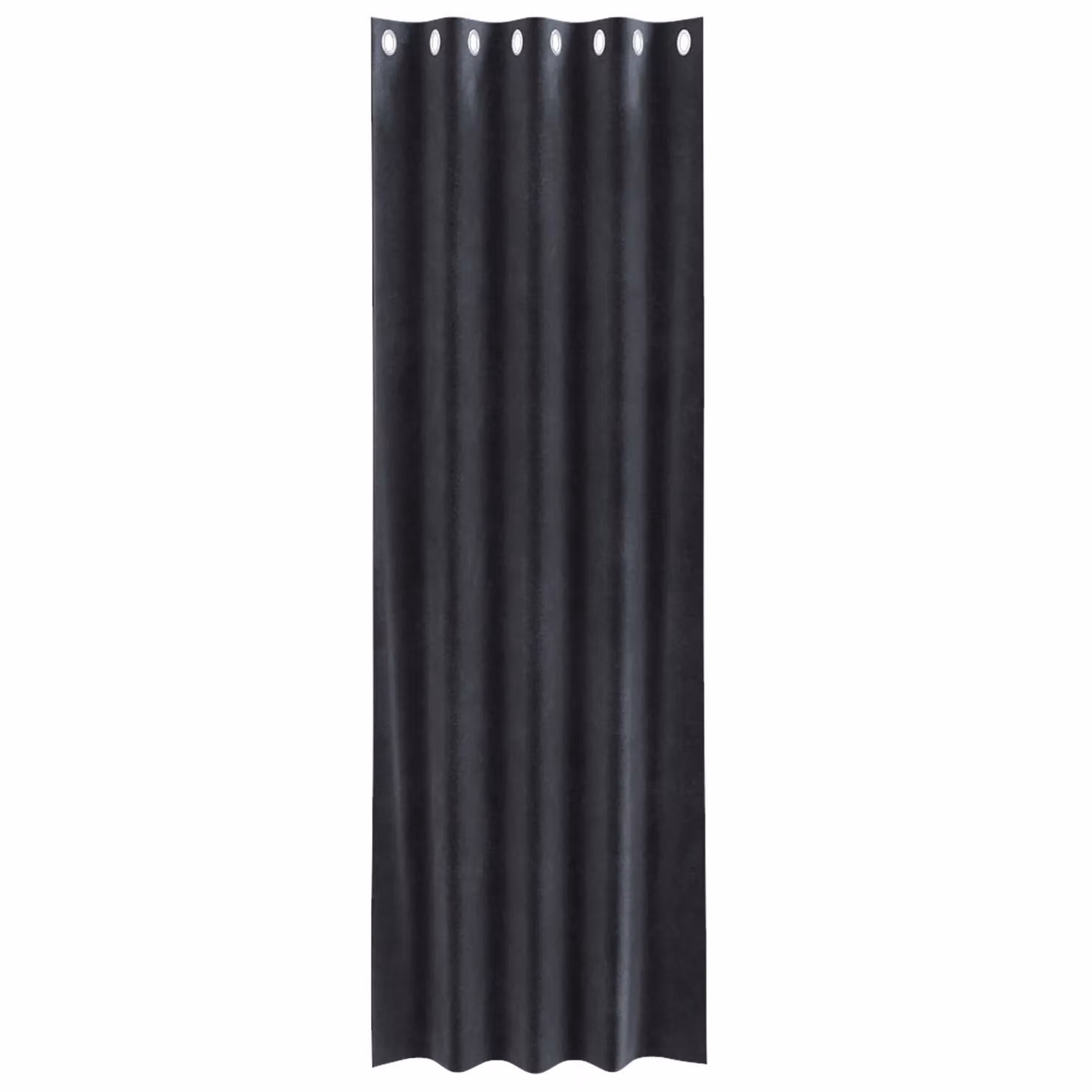 Berkfield Home Dark Grey Velvet Blackout Curtains with Eyelets, 2 Pack, W: 140 cm, H: 225 cm – 3