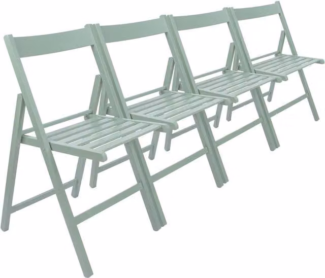 Harbour Housewares Beech Wood Folding Chair in Green