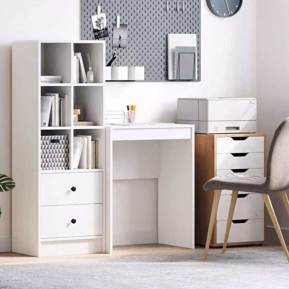 Berkfield Home Minimalist Writing Desk in White Composite Wood, W: 60 cm, D: 40 cm, H: 76 cm – 2