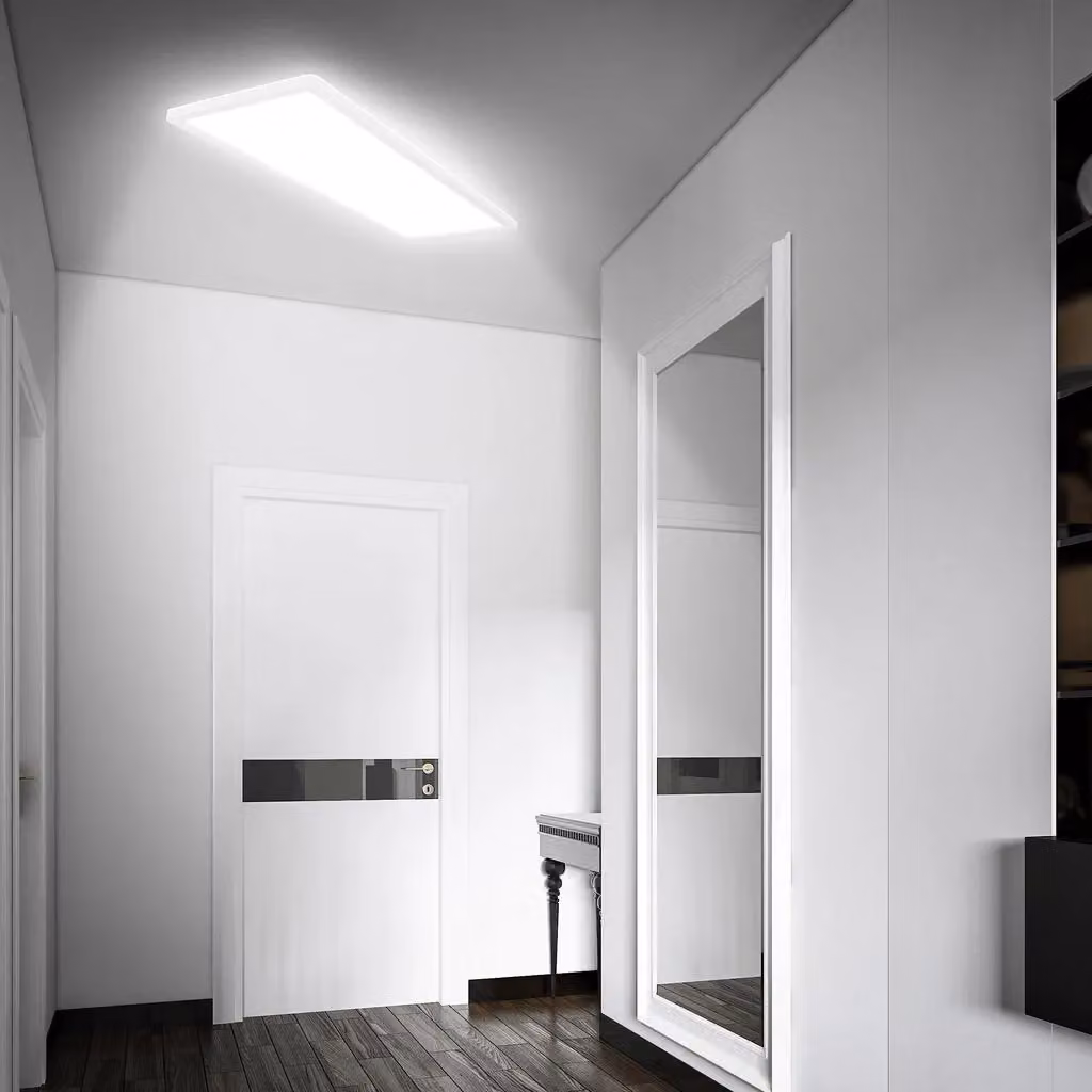 Briloner Ultra Flat LED Ceiling Panel with Motion Sensor, IP44, White, W/D/H: 58 x 20 x 3 cm – 7
