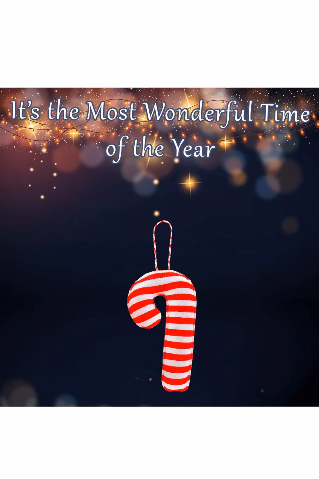 VFM e-Store Red Striped Fabric Candy Cane Hanging Christmas Tree Decoration, 12.5 cm – 2
