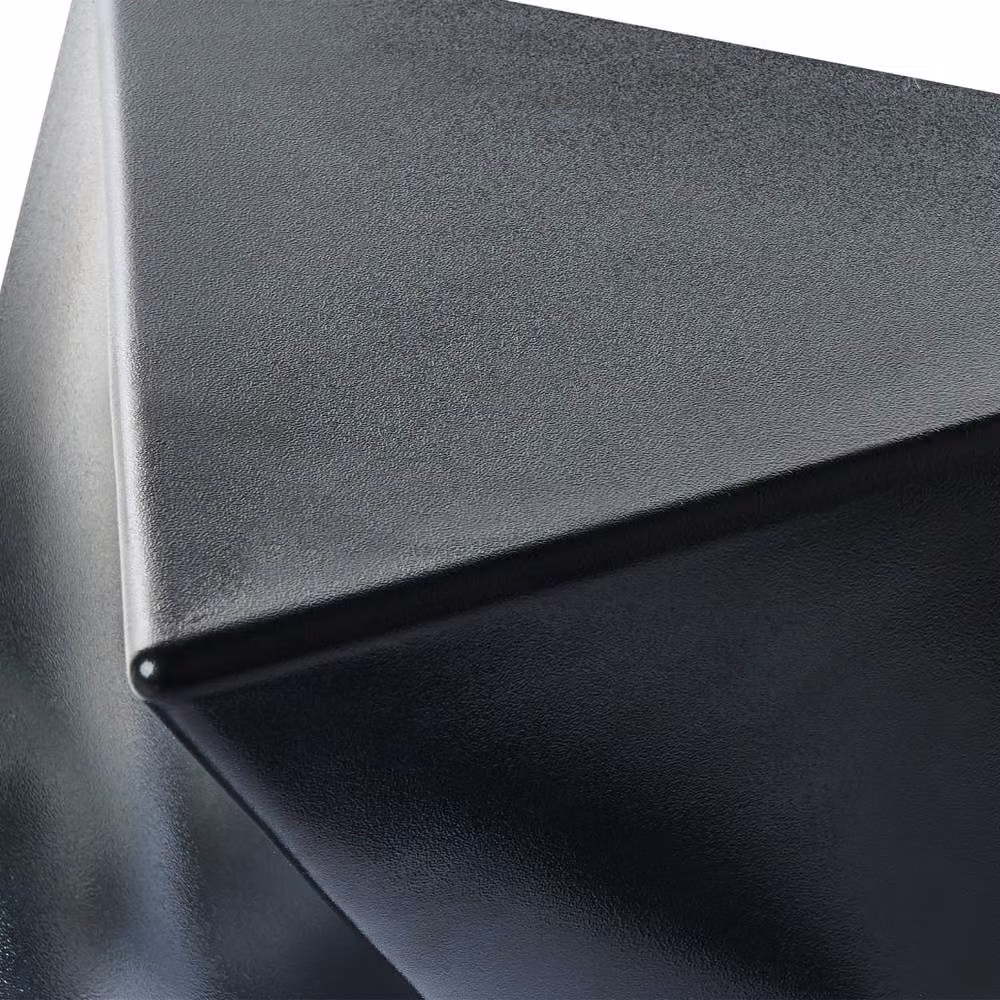 Wyld and Coco Triangular Black Side Table in Matt Plastic – 5