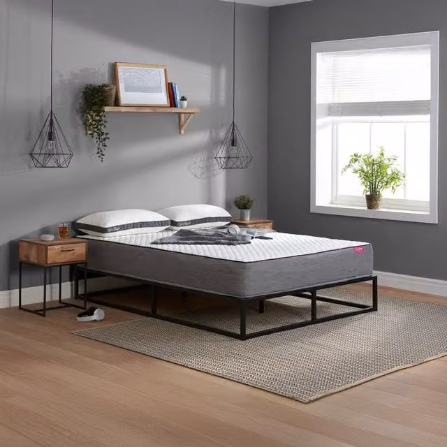 SleepSoul Paradise Hybrid Mattress in White and Grey, Medium Firmness, W/D/H: 120 x 200 cm – 1